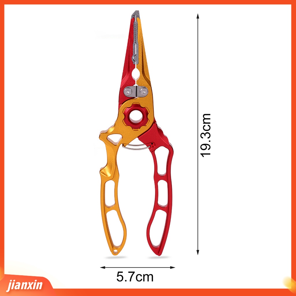 (In Stock) Tang Pemikat Pancing Multifungsi Kunci Pengaman Titanium Alloy Kekuatan Tinggi Pemotong Tali Memancing Gunting Memancing Aksesoris