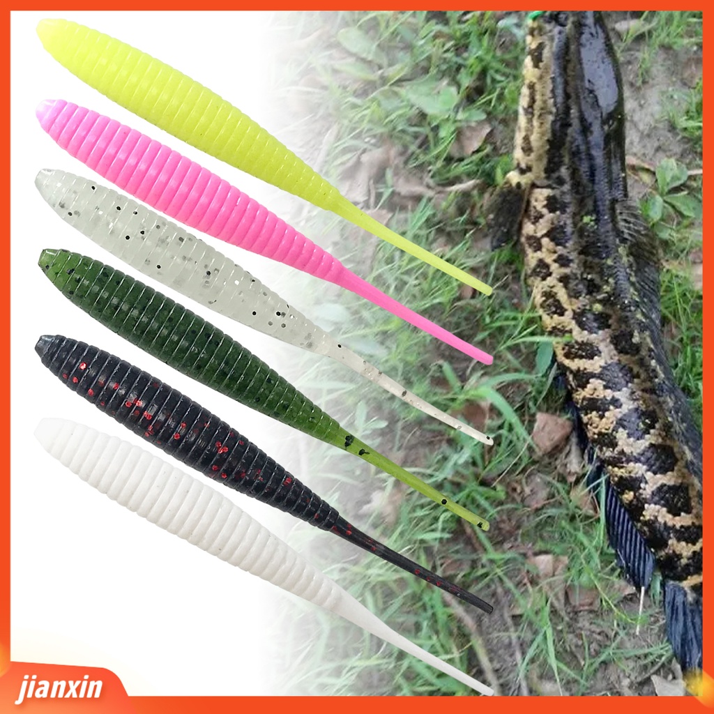 (In Stock) 4 Pcs 100mm 5.5g Lembut Umpan Pancing Cacing Thunderbug Buatan Semua Air Umpan Pancing Perlengkapan Memancing