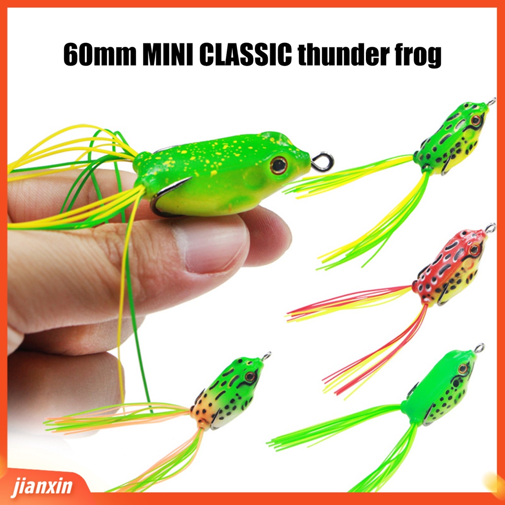 (In Stock) 6cm 13g Lure Frog Umpan Penampilan 3D Kait Ganda Ringan Efektif Mini Frog Lure Fishing Baits Untuk Outdoor