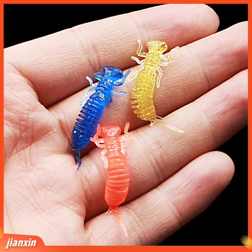 (In Stock) 10Pcs 4.2cm0.45g Umpan Ikan Simulasi Tinggi Menggoda Elastis Warna-Warni Lembut Palsu Lure Umpan Cacing Fishing Tackle