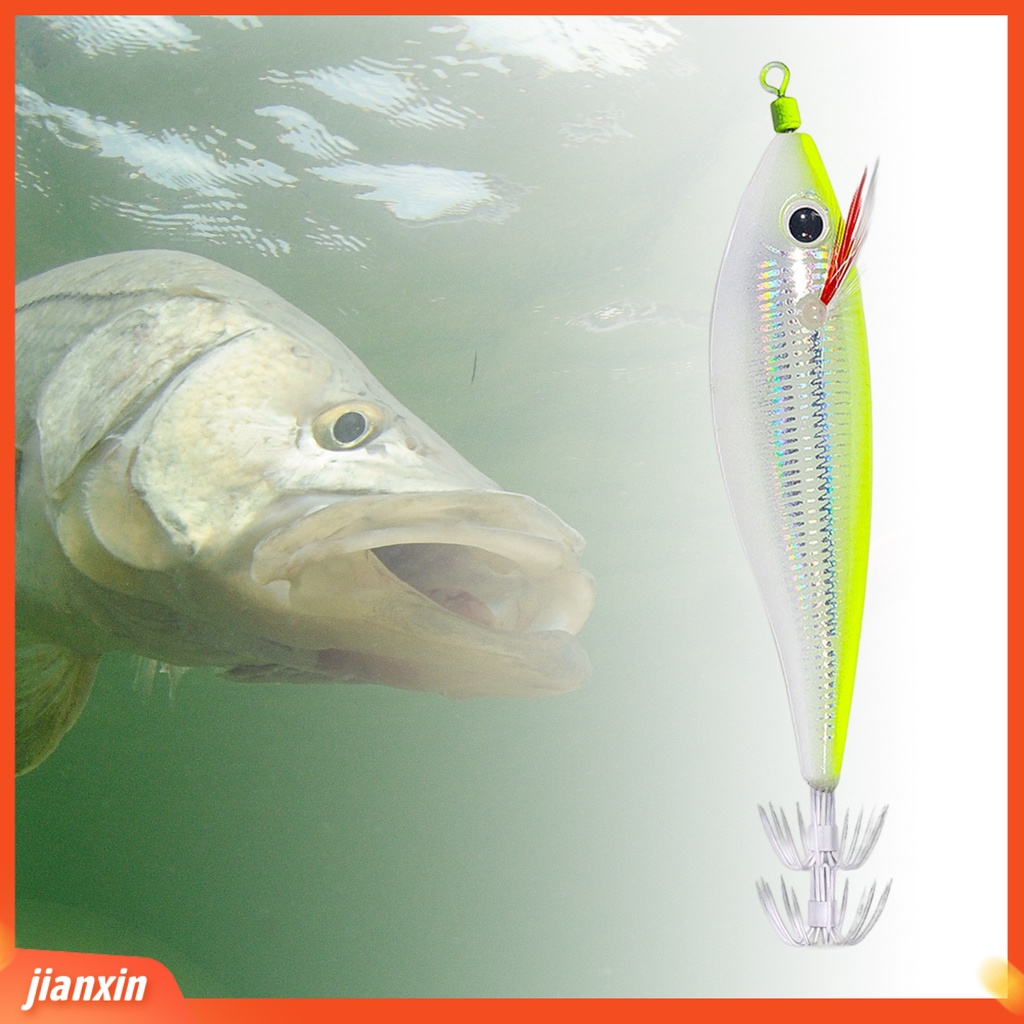 (In Stock) 10cm /10g Luminous Udang Umpan Jigging Simulasi 3D Fisheye Tajam Cumi Kait Mencegah Pelarian Universal Laut Memancing Buatan Keras Lure Umpan Pancing Tackle