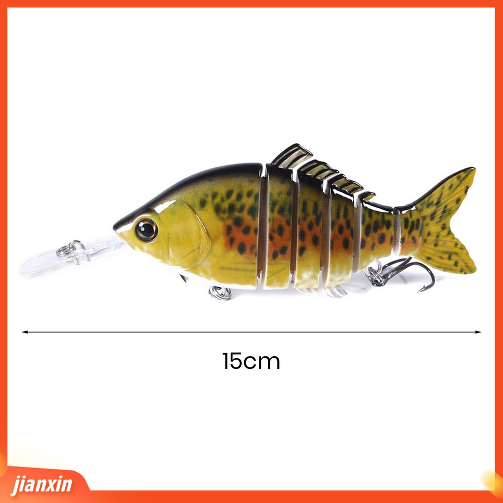 (In Stock) 15CM 31.5G Realistis Multi-Gabung Ikan Umpan Dengan Kait Tajam Warna Cerah Ikan Imitasi Tenggelam Knotty Palsu Umpan