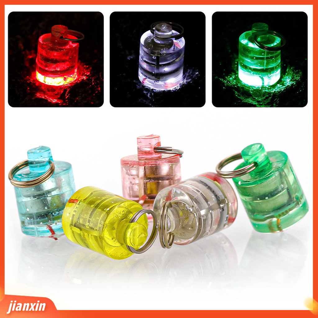 (In Stock) Lampu Perangkap Ikan Lampu Pancing Mini Silinder LED Tiga Warna Kedip Untuk Angling