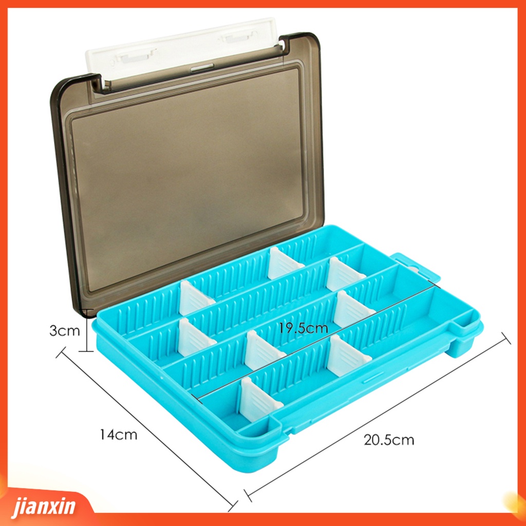 (In Stock) Fishing Tackle Box Anti Gores Tutup Transparan Nyaman Single Layer Insert Bait Box Untuk Outdoor