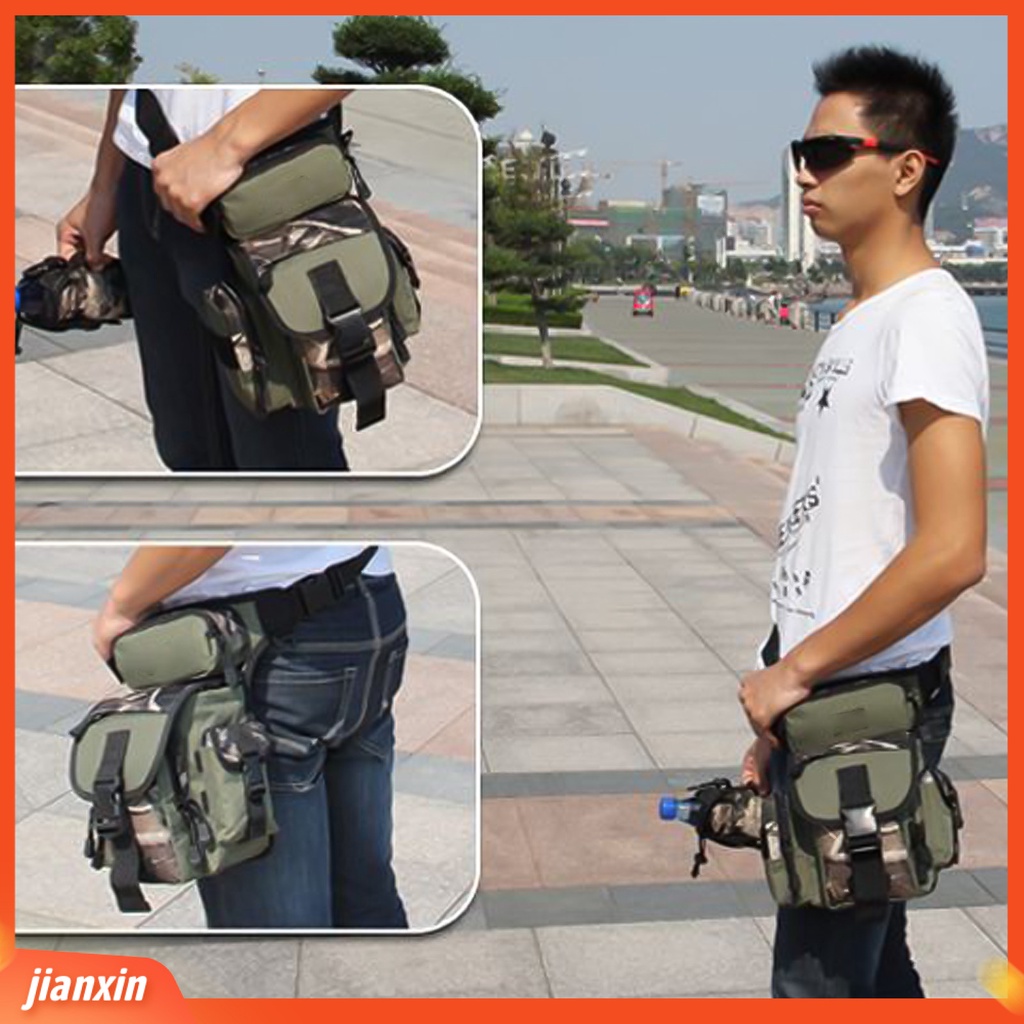 (In Stock) Outdoor Fishing Gear Waist Pack Leg Bag Tackle Tools Botol Penyimpanan Fanny Pouch