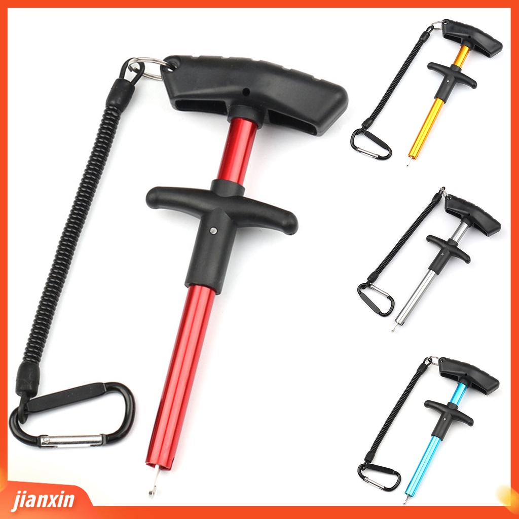 (In Stock) Portable T Shaped Fishing Lure Hook Remover Detacher Alat Dengan Tali Anti Hilang