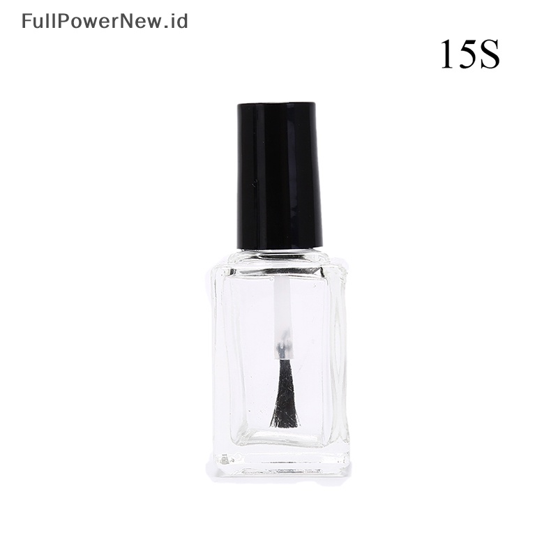 Power 1pc 10 /15ml Botol Kutek Kaca Kosong Dengan Kuas nail oil glass bottles ID