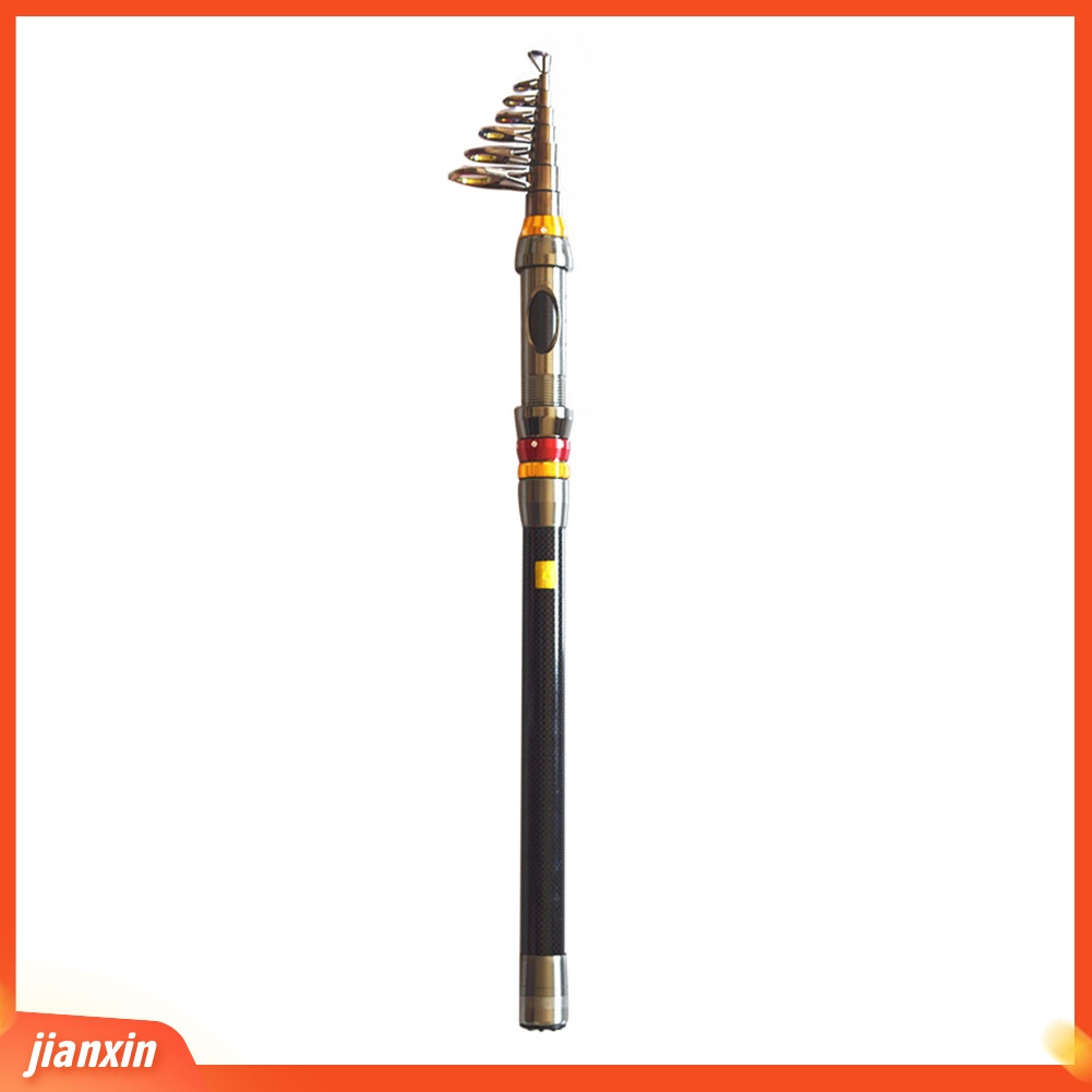 (In Stock) 1.8 /2.1 /2.4 /2.7 /3.0 /3.3 /3.6m Carbon Fiber Telescopic Sea Fishing Rod Pole Tackle