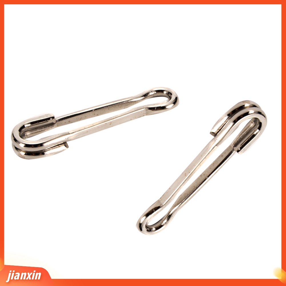 (In Stock) 20Pcs Stainless Steel Bass Carp Fishing Snap Swivel Hook Konektor Lures Klip