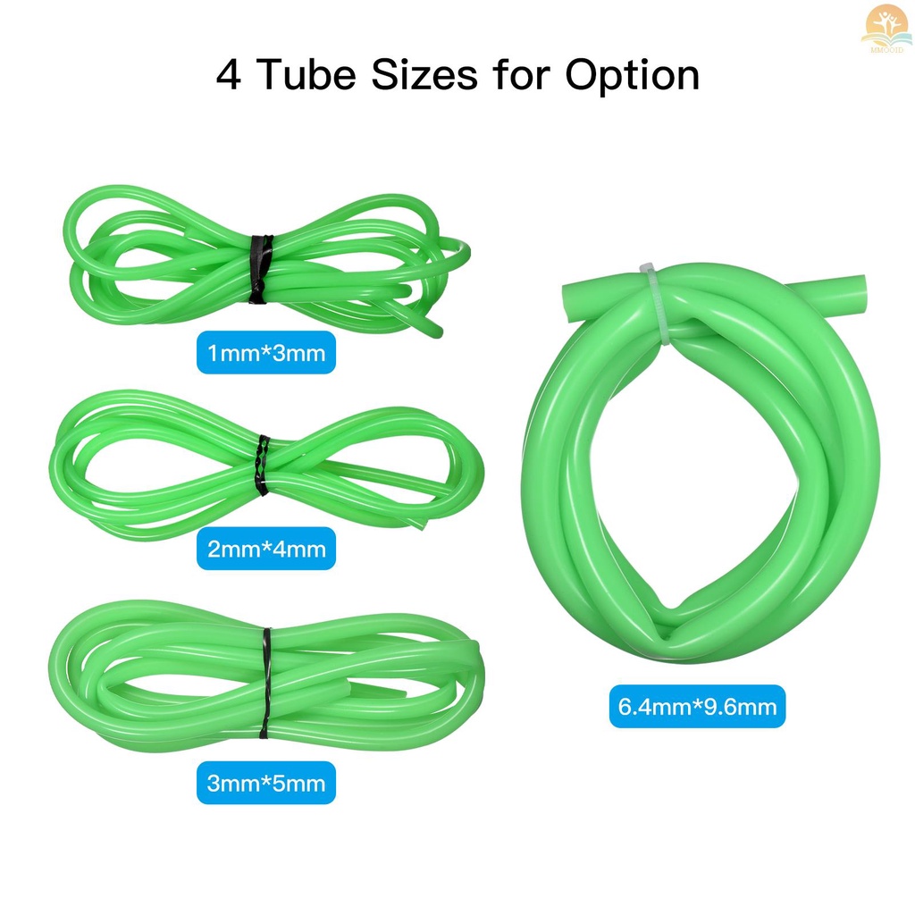 In Stock Tabung Silikon Hijau Food Grade Silicone Rubber Tube Selang Fleksibel Tube Pipa Air Untuk Pompa Transfer Mesin Makanan Penyambung Pipa, 3mm ID x 5mm OD 1meter