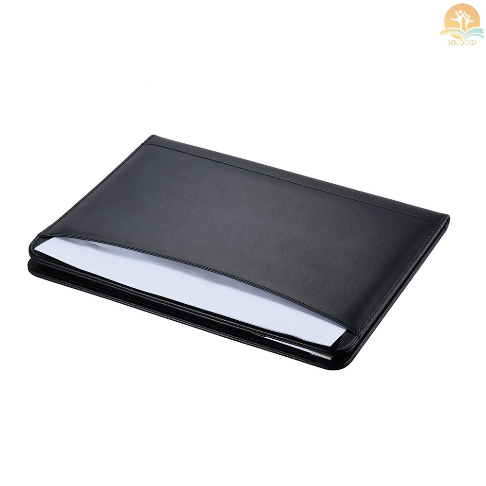 In Stock Multifungsi Bisnis Portfolio Padfolio Folder Dokumen Case Organizer A4 Kulit PU Dengan Holder Kartu Nama Memo Note Pad