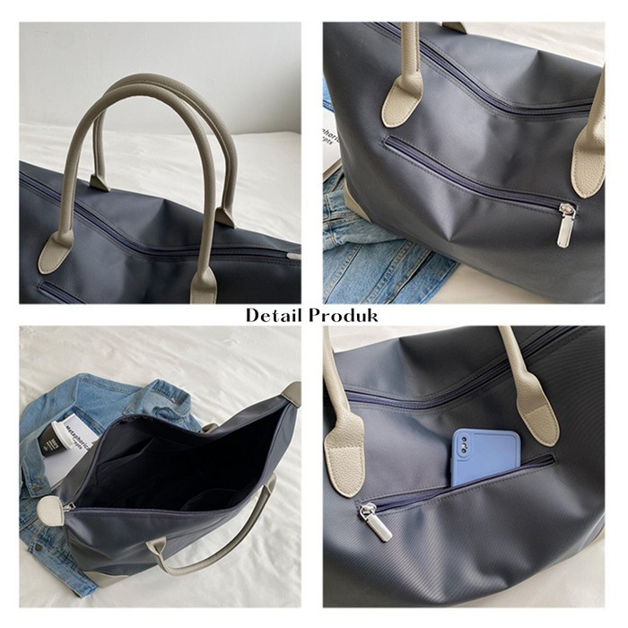 Tas Travel Bag Bahu Tas Duffel Bag Besar Wanita Waterproof Import