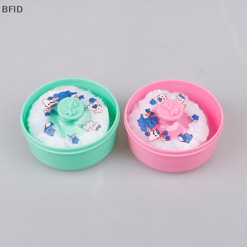 [BFID] 1pcs Tempat Bedak Kosmetik Bayi Wajah Badan Lembut Puff Talcum Sponge Box Case Container [ID]