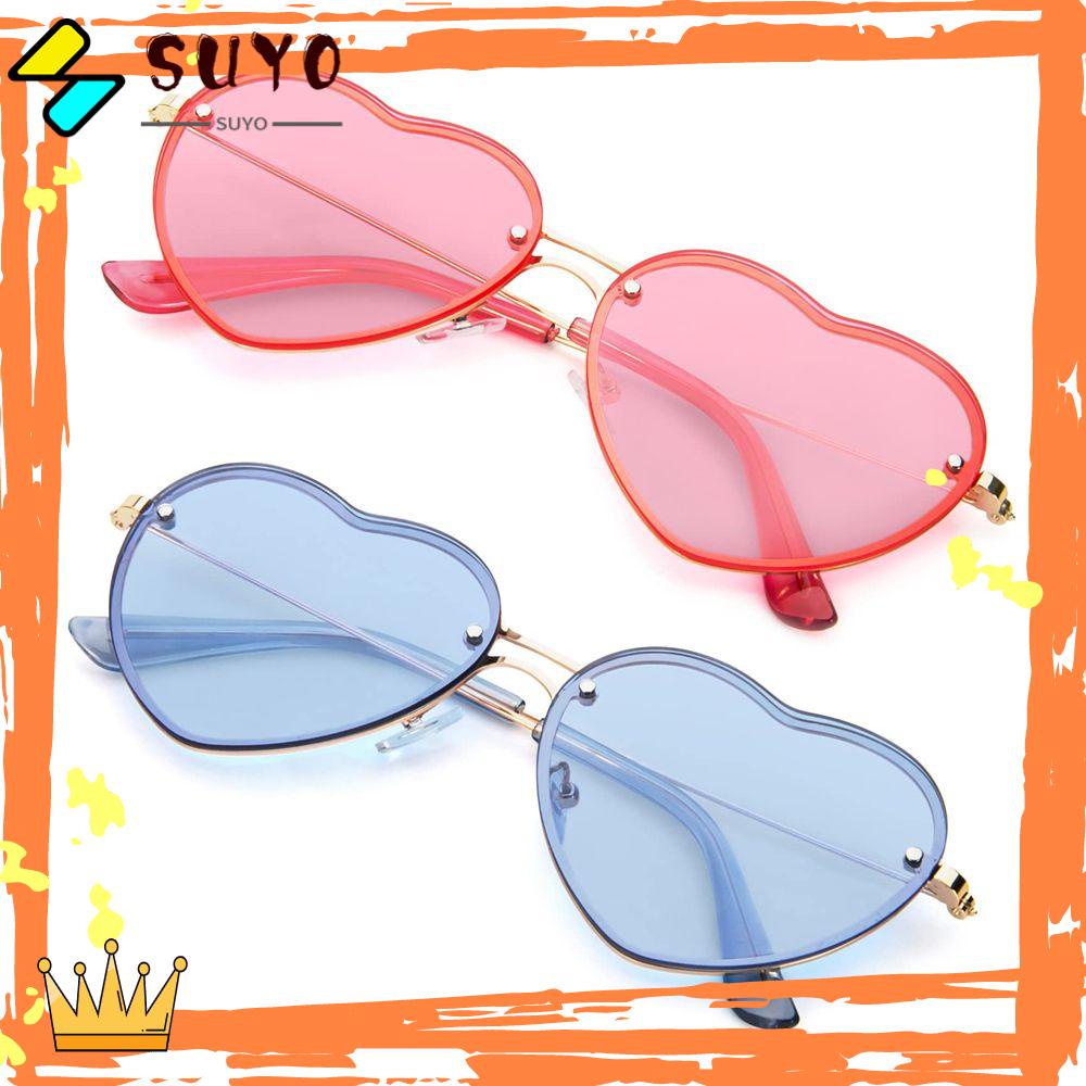 SUYO Heart Sunglasses Kacamata Fashion Cosplay Love Heart