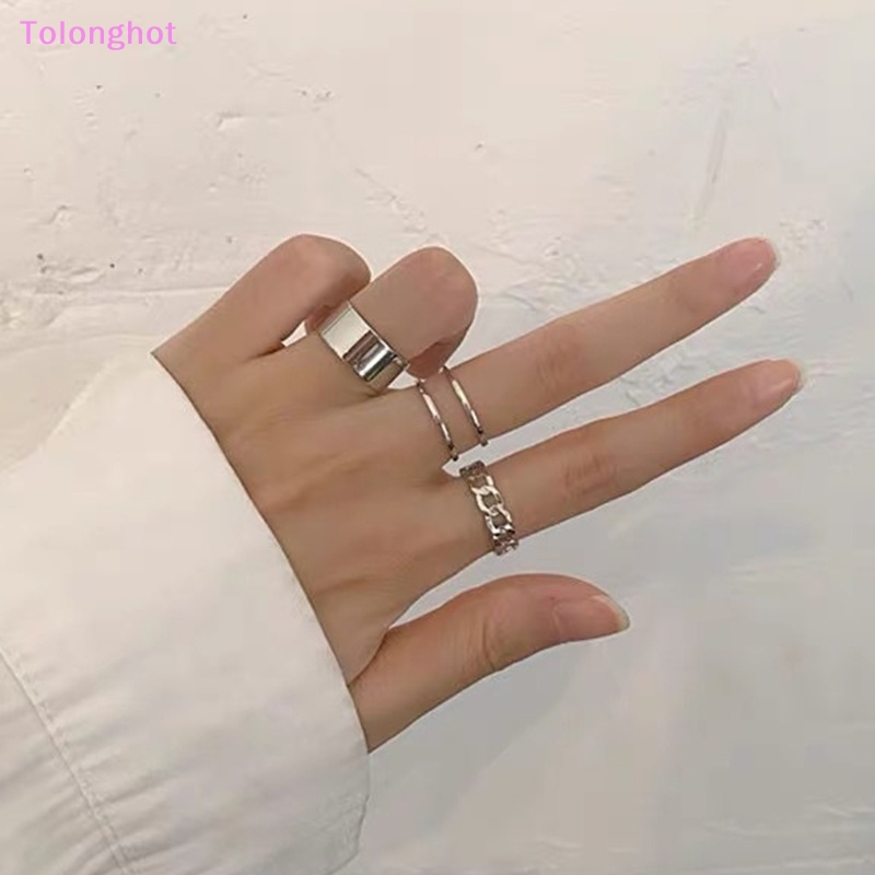 Tolonghot&gt; Korea Fashion Perhiasan Cincin Set Paduan Logam Berongga Pembukaan Wanita Jari Cincin Untuk Wanita Pesta Pernikahan Hadiah well
