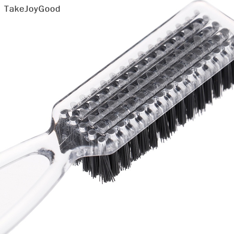 Takejoygood Sikat Pembersih Rambut Gagang Plastik Hairdressing Lembut Barber Neck Hair Comb Tools QWP