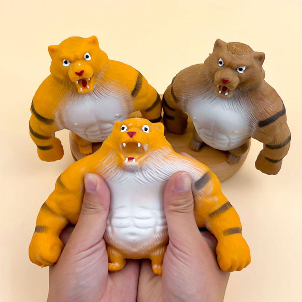 Anak Mengurangi Stress Mainan Simulasi Hewan Stress Relief Boneka Cubit Lemak Tiger Mainan Tiger Toys N0U7