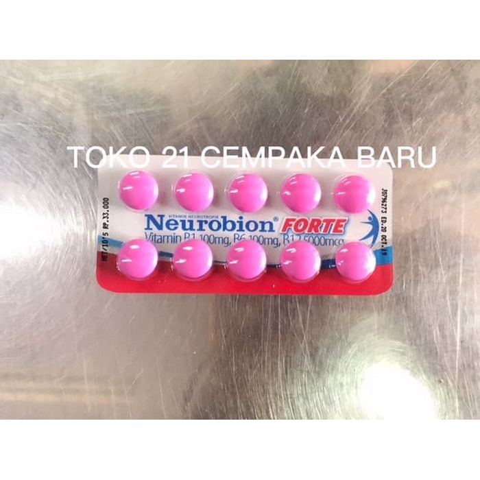 Obat NEUROBION FORTE PINK 1 STRIP isi 10 TABLET | Saraf Kesemutan Kebas