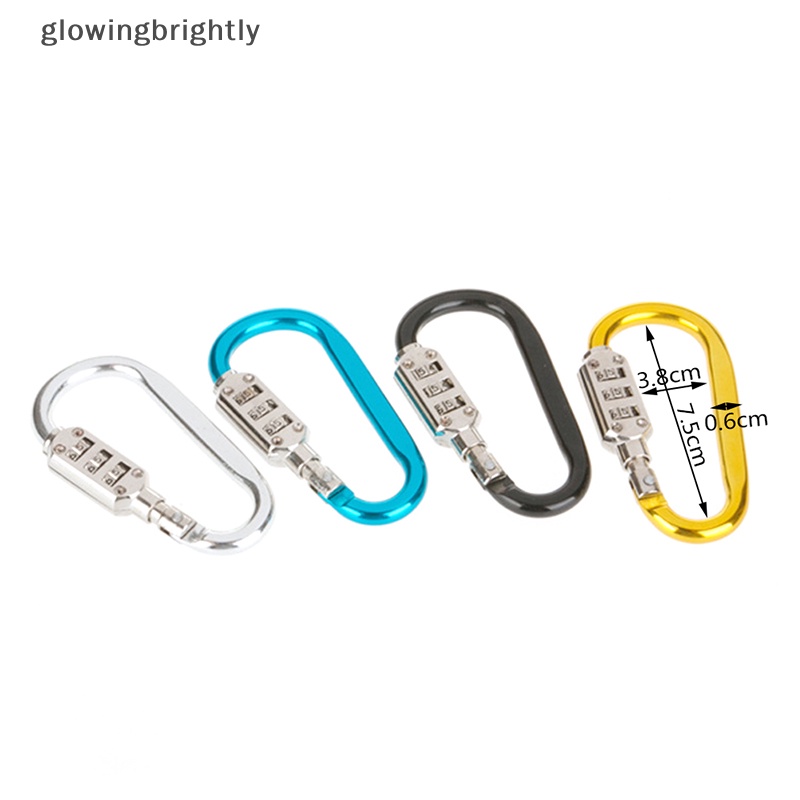 [glowingbrightly] Kunci Helm Sepeda Motor Anti Maling Coded Lock Carabiner Password Lock TFX