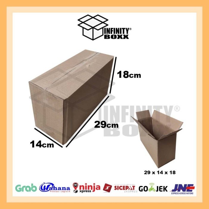 

kardus box polos packaging packing 29x14x18 cm SHEET POLOS