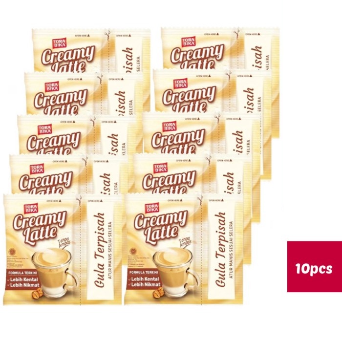 

TORABIKA creamy latte 1 renceng isi 10 sachet kopi bubuk