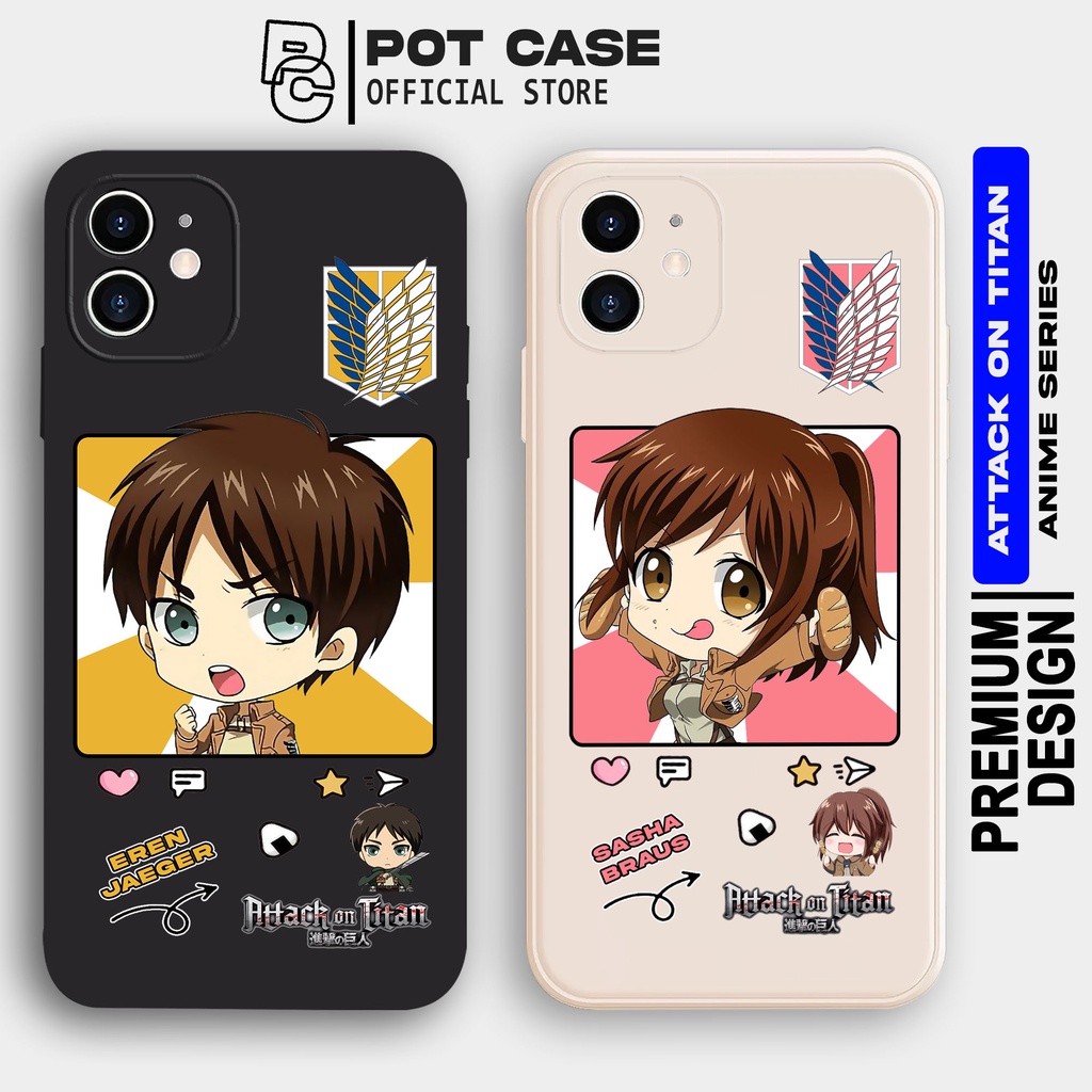 Case Attack on Titan PO193 Vivo Y12 Y17 Y12S Y20 Y30 Y50 Y19 Y15S Y21 Y33S Y22 S1 V15 V20 V23e Softc
