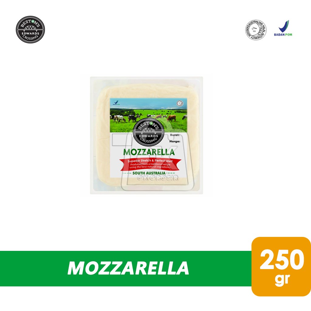 

Keju Mozzarella Block Beston Edwards Crossing Mozarela (250 gr)