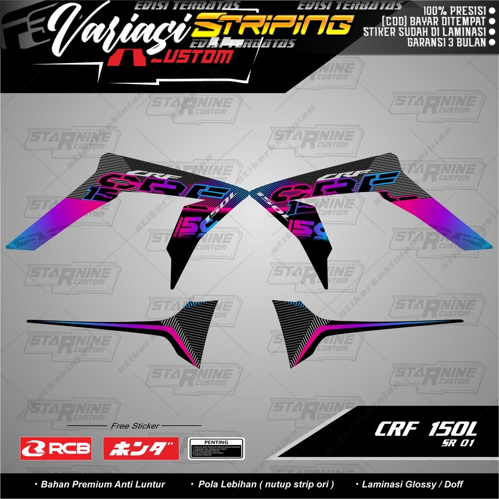 striping new crf 150L EXTREME striping ori variasi crf stiker crf minimalis EXTREME