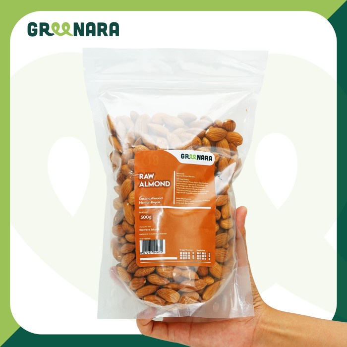 

✨Ready Stok✨ - Kacang almond mentah kupas 500gr / raw whole almond