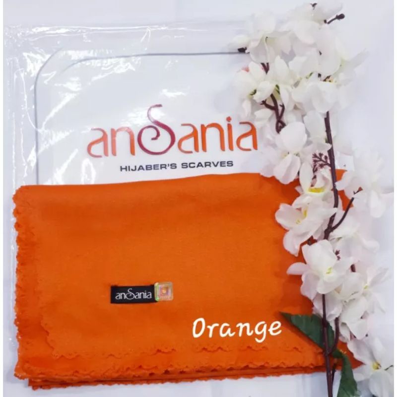 NUR SINAR SEGI EMPAT/BISA SERAGAM/SEGIEMPAT SINAR/SEGI EMPAT ansania/ hijab sinar warna orange