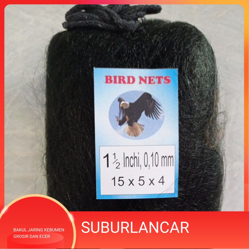 Jaring burung kecil siap pakai ada 4 kantong tali Pukat burung kecil jaring burung emprit hitam mura