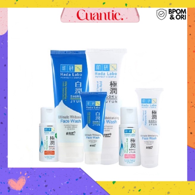 Hada Labo Gokujyun Shirojyun Facewash Moisturizer Premium Lotion