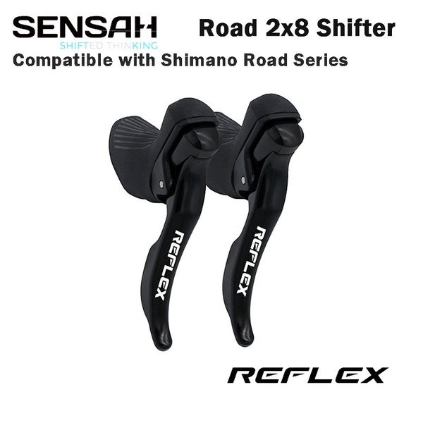 Shifter Brifter Sensah Reflex 2 X 8 Speed Brifter Sepeda Roadbike