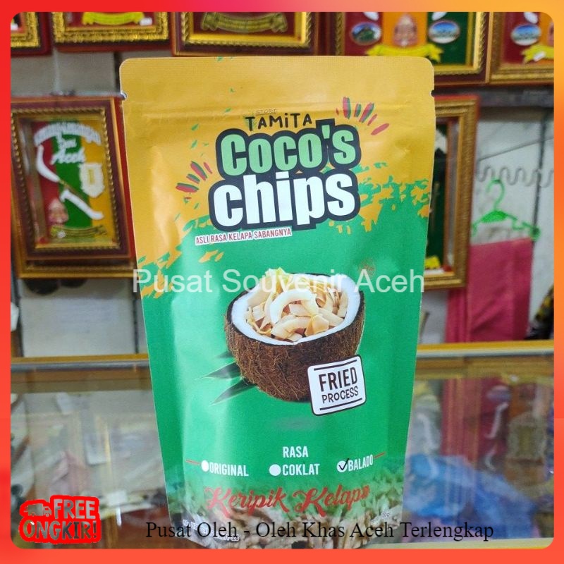 

keripik kelapa Aceh | coco's chips asli rasa kelapa sabang