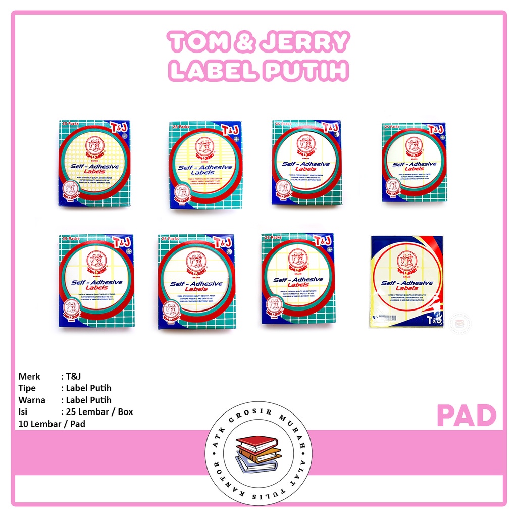 

TOM & JERRY - Label Putih 97 - 110 - 133 - 122 - Pad