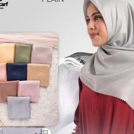 New Style Trend Hijab segiempat Umama luxury plain lasercut jilbab polos scarf - Hitam