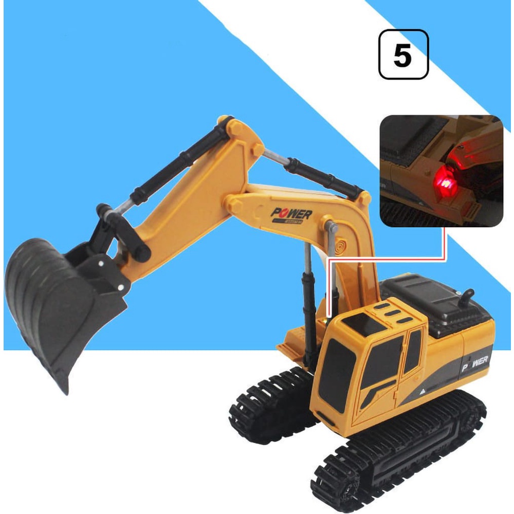 Mainan Ekskavator RC Hidrolik Penggali Pasir RC | Bahan Berkualitas, Tahan Lama