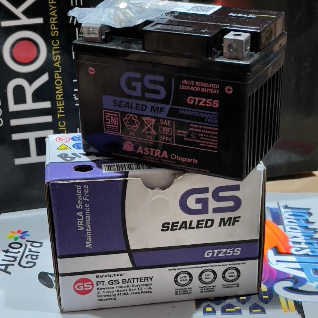 [DIJAMIN ASLI 100%] AKI GTZ5S FULL KERING ACCU MOTOR BEAT GS ASTRA AKI KERING GS VARIO KARISMA MX AC