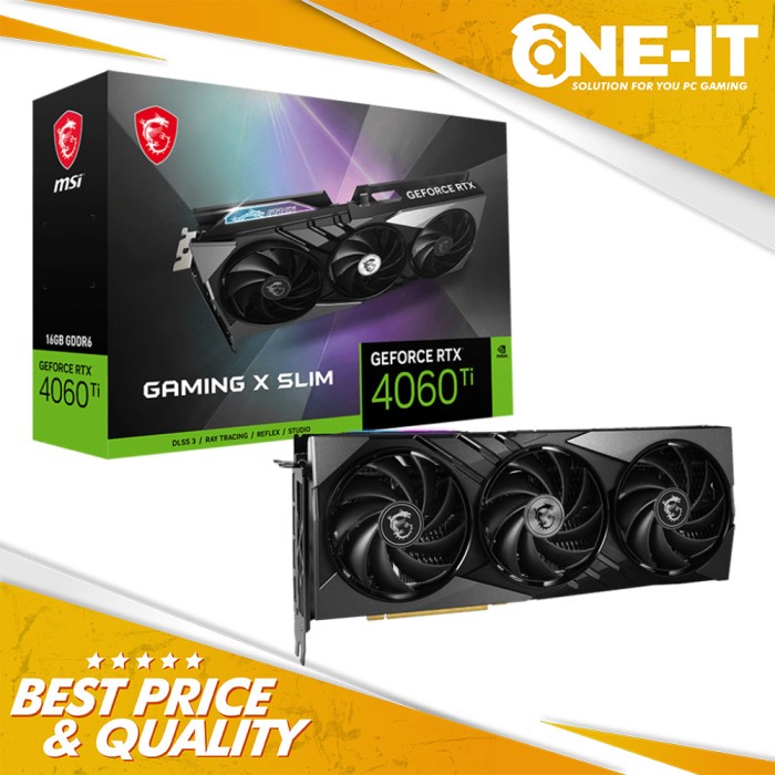 VGA MSI GeForce RTX 4060 Ti GAMING X SLIM 16G 16GB GDDR6