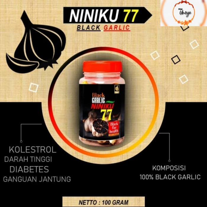 

Black Garlic Niniku 77 (Bawang Hitam) isi 100 Gram