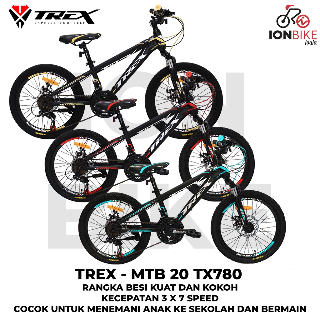 Sepeda MTB 20 Trex XT780 7 Speed Sepeda Gunung Murah Terbaru Maze Trail Blazer Monanza Anak Sekolaha