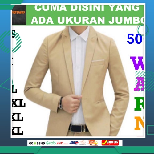 JAS KEREN STYLE TERBARU TERLARIS /Jas Blazer Tebal Pria Cowok Polos Kantor Kerja Formal Saku Pesta W