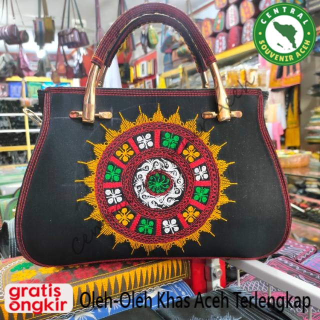 TAS WANITA MOTIF KERAWANG GAYO handbag tali panjang