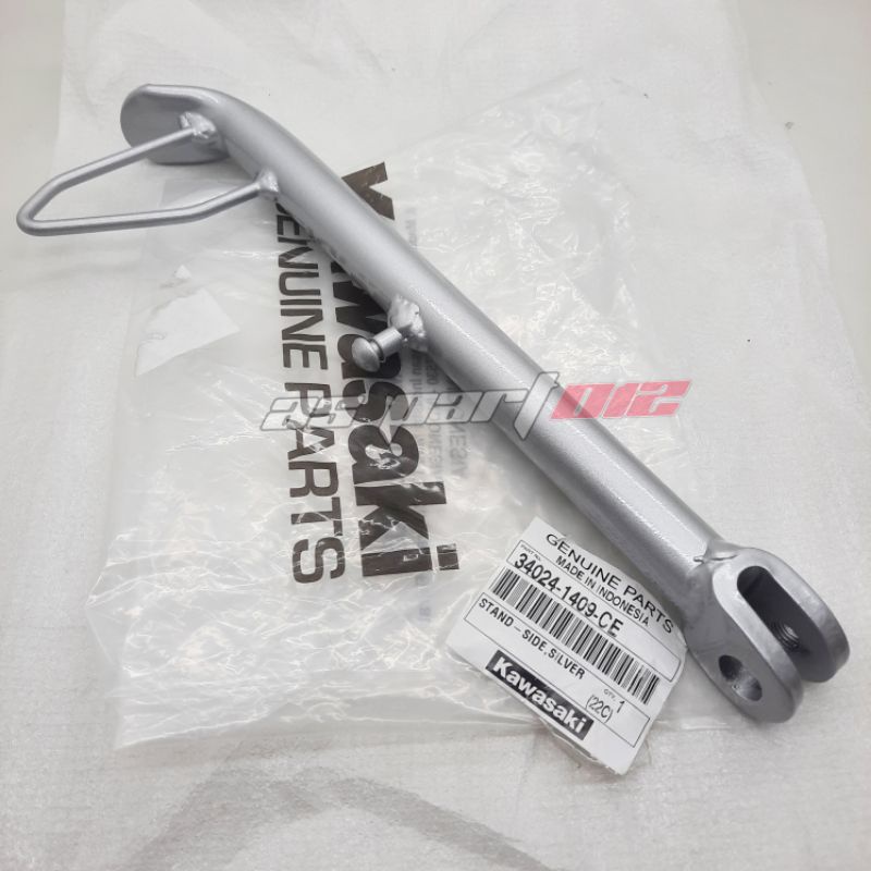 STANDAR SAMPING NINJA R SS SILVER ORIGINAL KAWASAKI 34024-1409-CE .,