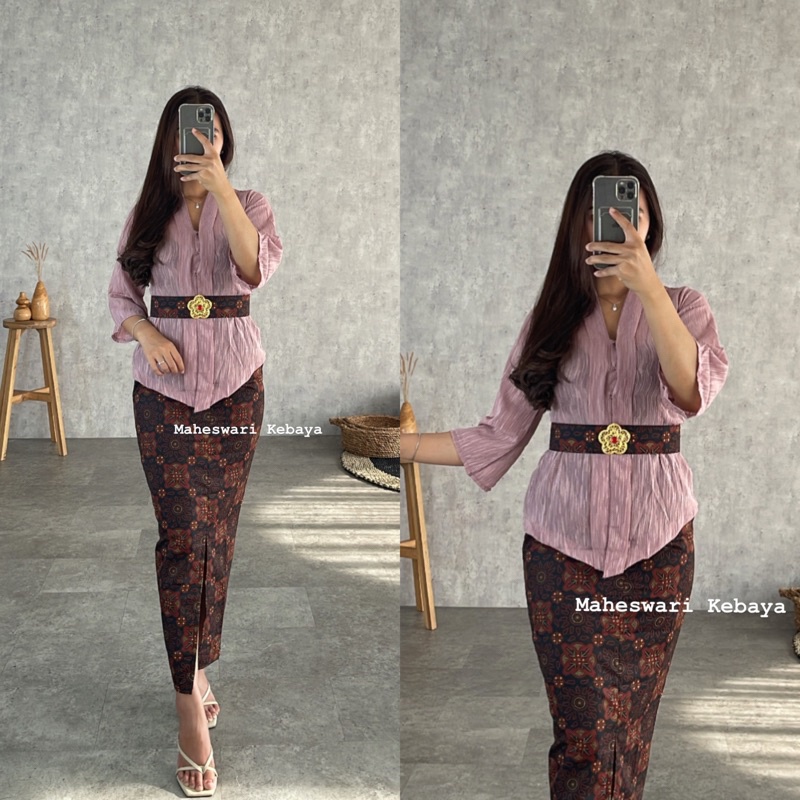 Kebaya Bali Set Anya Dusty Purple