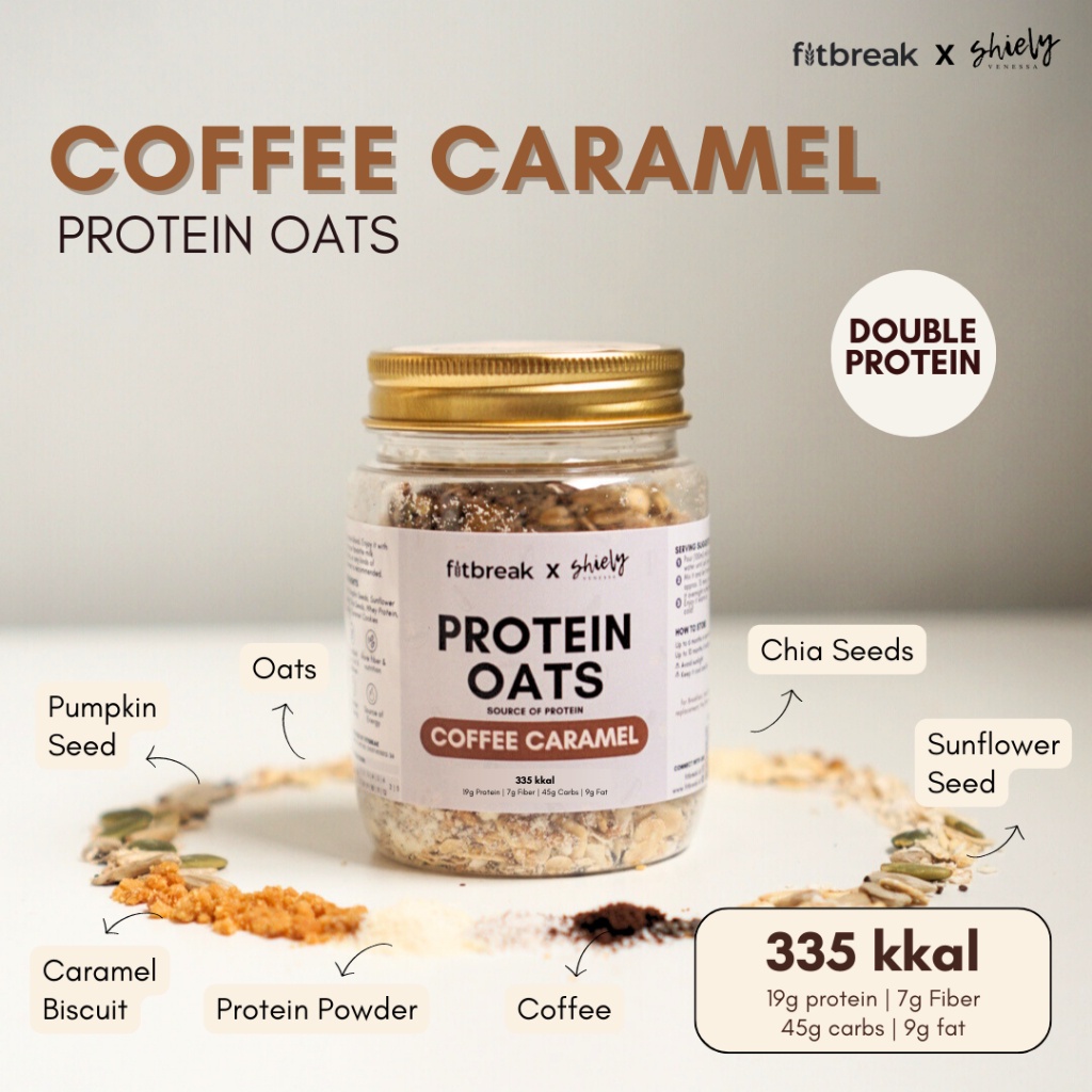

Fitbreak Coffee Caramel Double Protein Oats ~ TC777