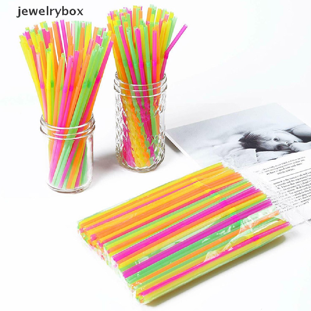 [jewelrybox] Sedotan Minum Fluorescent Bendable Sedotan Minuman Sekali Pakai Wedding Decor Boutique