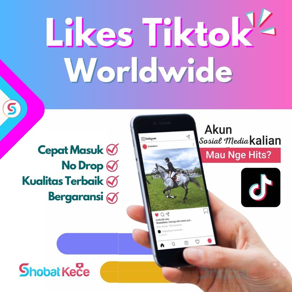 Jasa Like Tiktok Worldwide| Likes Tiktok Luar Negeri | Jual Like Tiktok Aktif Permanen | Likes Tikto