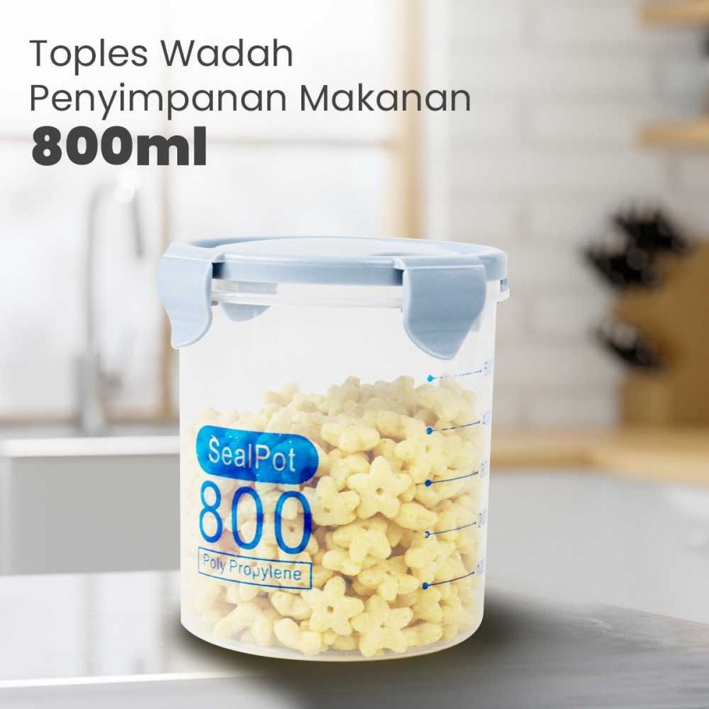 Toples Wadah Penyimpanan Makanan Kedap Udara Food Storage 600Ml 800Ml