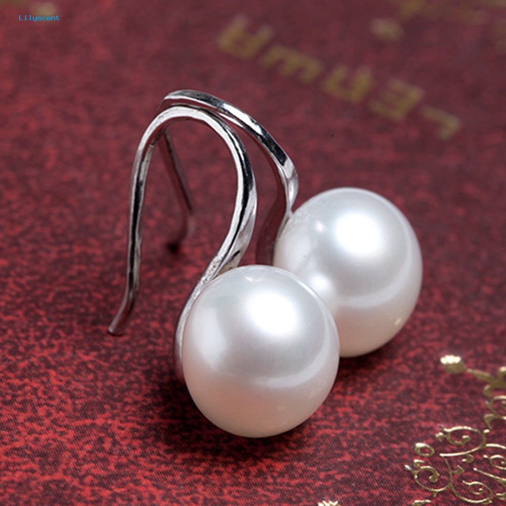 Lilyscent Fashion Wanita Mutiara Imitasi Mini Ear Hooks Earrings Pesta Pernyataan Perhiasan Hadiah